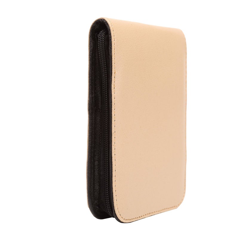 Topoomart PU Leather Fountain Pen Case Roller Ball Pen Dispaly Holder Bag Pouch Beige 12 - Image 3